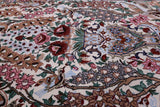 Signed Isfahan Authentic Persian Hand Knotted Wool & Silk Area Rug - 3' 7" X 5' 3" - Golden Nile