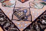 Signed Isfahan Authentic Persian Pictorial Hand Knotted Wool & Silk Area Rug - 3' 10" X 5' 6" - Golden Nile