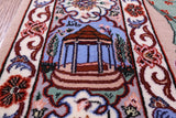 Signed Isfahan Authentic Persian Pictorial Hand Knotted Wool & Silk Area Rug - 3' 7" X 5' 5" - Golden Nile