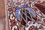 Signed Isfahan Authentic Persian Pictorial Hand Knotted Wool & Silk Area Rug - 3' 10" X 5' 7" - Golden Nile