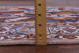 Signed Isfahan Authentic Persian Pictorial Hand Knotted Wool & Silk Area Rug - 3' 10" X 5' 7" - Golden Nile