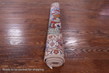 Signed Isfahan Authentic Persian Pictorial Hand Knotted Wool & Silk Area Rug - 3' 10" X 5' 7" - Golden Nile