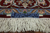 Signed Isfahan Authentic Persian Hand Knotted Wool & Silk Area Rug - 3' 6" X 5' 4" - Golden Nile