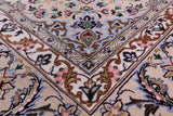 Ivory Signed Isfahan Authentic Persian Hand Knotted Wool & Silk Area Rug - 5' 1" X 7' 9" - Golden Nile