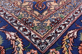 Red Signed Isfahan Authentic Persian Hand Knotted Wool & Silk Area Rug - 5' 3" X 7' 10" - Golden Nile