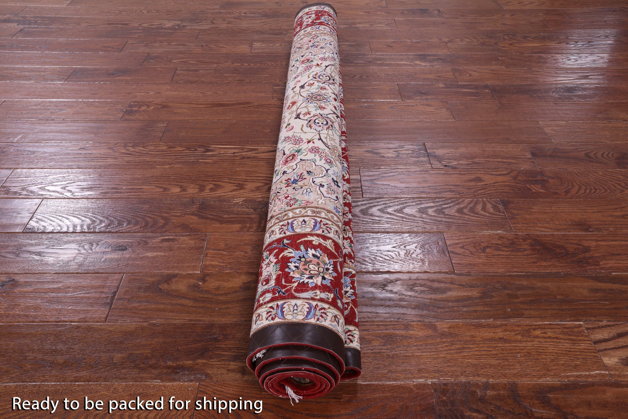 Ivory Signed Isfahan Authentic Persian Hand Knotted Wool & Silk Area Rug - 5' 3" X 8' 0" - Golden Nile