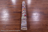 Isfahan Authentic Persian Pictorial Hand Knotted Wool & Silk Area Rug - 4' 10" X 7' 5" - Golden Nile