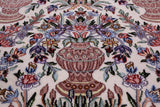 Ivory Isfahan Authentic Persian Hand Knotted Wool & Silk Area Rug - 5' 3" X 8' 0" - Golden Nile