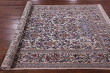 Ivory Isfahan Authentic Persian Hand Knotted Wool & Silk Area Rug - 5' 3" X 8' 0" - Golden Nile