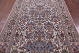 Ivory Isfahan Authentic Persian Hand Knotted Wool & Silk Area Rug - 5' 3" X 8' 0" - Golden Nile