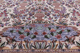 Ivory Isfahan Authentic Persian Hand Knotted Wool & Silk Area Rug - 5' 3" X 8' 0" - Golden Nile
