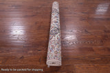 Ivory Signed Isfahan Authentic Persian Hand Knotted Wool & Silk Area Rug - 4' 11" X 8' 1" - Golden Nile
