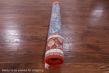 Blue Signed Isfahan Authentic Persian Hand Knotted Wool & Silk Area Rug - 4' 11" X 7' 7" - Golden Nile