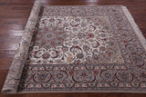 Ivory Isfahan Authentic Persian Hand Knotted Wool & Silk Area Rug - 5' 0" X 7' 10" - Golden Nile