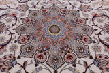 Ivory Isfahan Authentic Persian Hand Knotted Wool & Silk Area Rug - 5' 0" X 7' 10" - Golden Nile