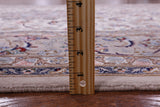 Ivory Signed Isfahan Authentic Persian Hand Knotted Wool & Silk Area Rug - 5' 1" X 8' 0" - Golden Nile