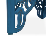 Reclaimed Wood Handcarved Floral Nightstand - Golden Nile