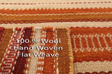 Kilim Flat Weave Wool Rug - 5' 6" X 7' 9" - Golden Nile