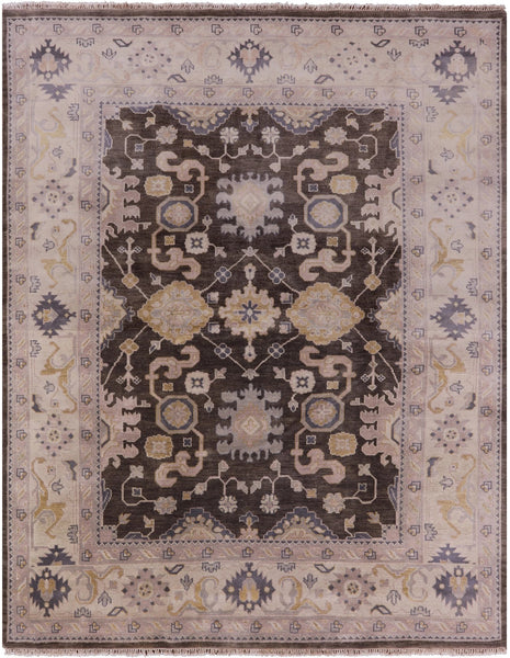 Oushak Hand Knotted Rug - 8' 2" X 10' 2" - Golden Nile