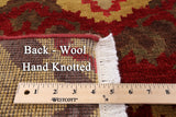 Ikat Hand Knotted Wool Area Rug - 8' 2" X 9' 9" - Golden Nile