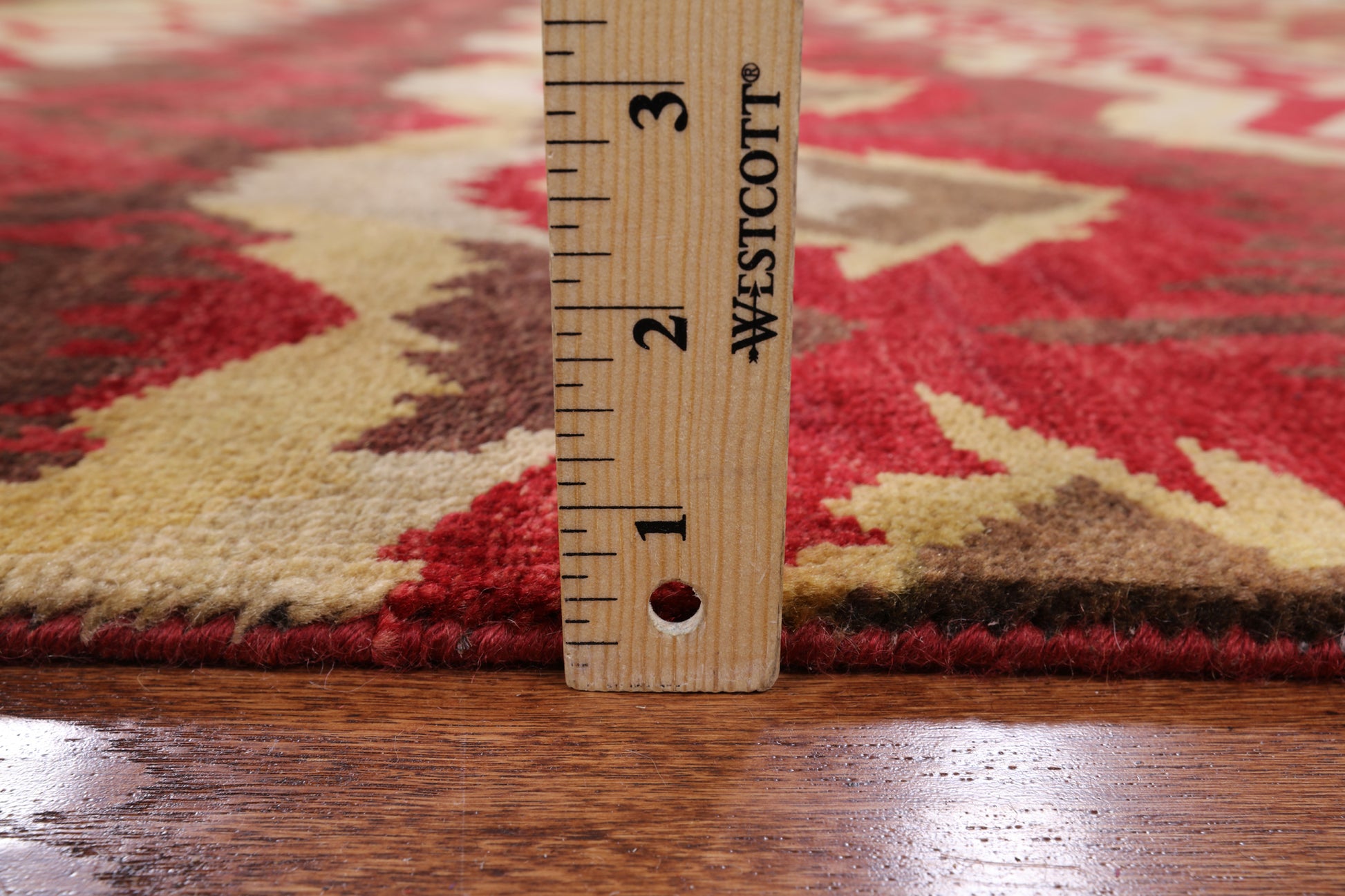 Ikat Hand Knotted Wool Area Rug - 8' 2" X 9' 9" - Golden Nile