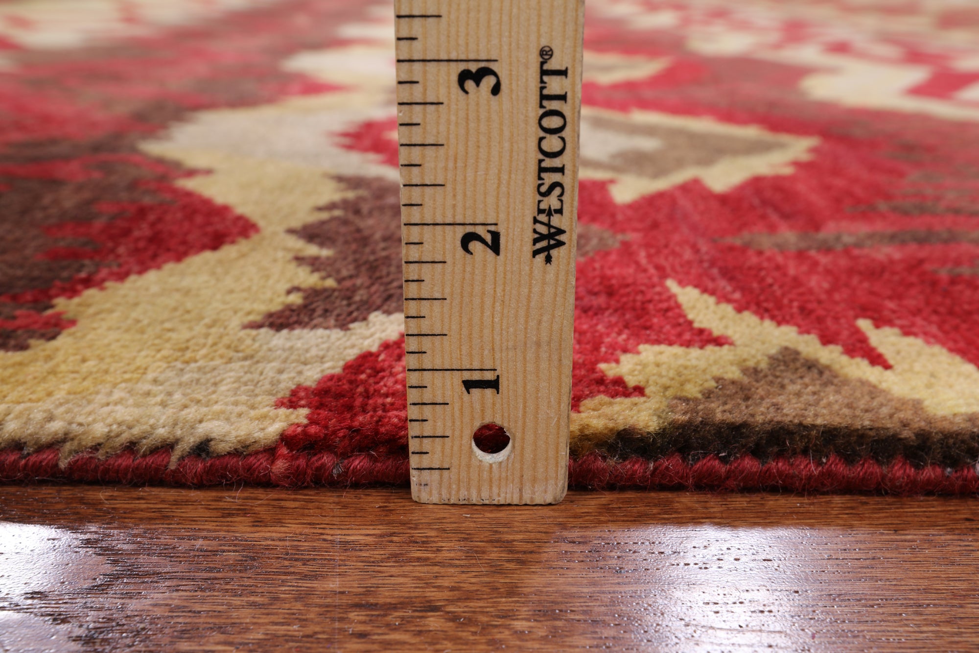 Ikat Hand Knotted Wool Area Rug - 8' 2" X 9' 9" - Golden Nile