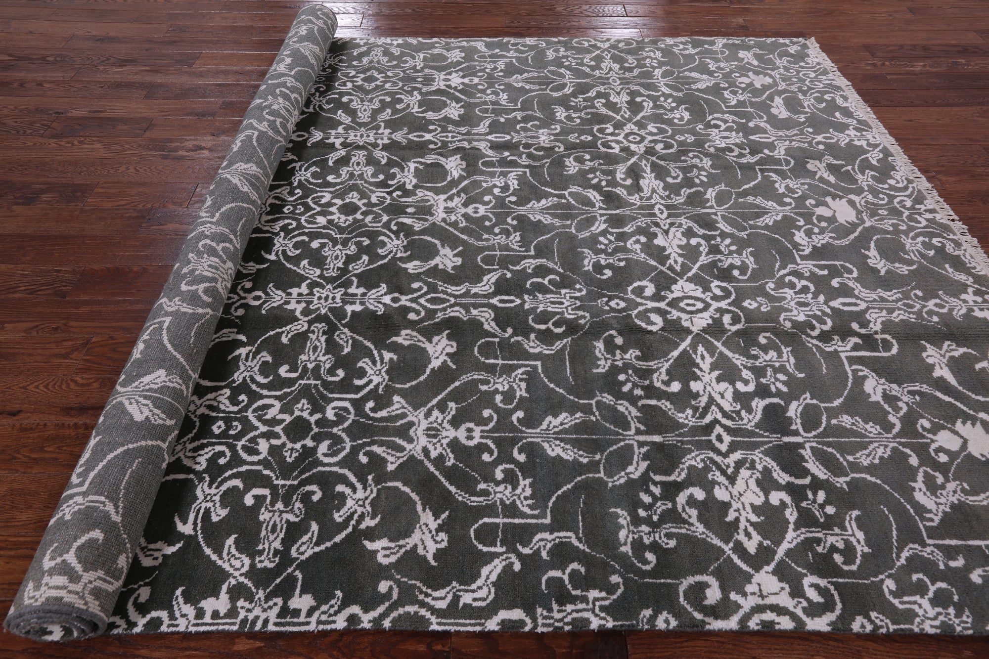 Modern Handmade Wool & Silk Rug - 7' 9" X 10' 5" - Golden Nile