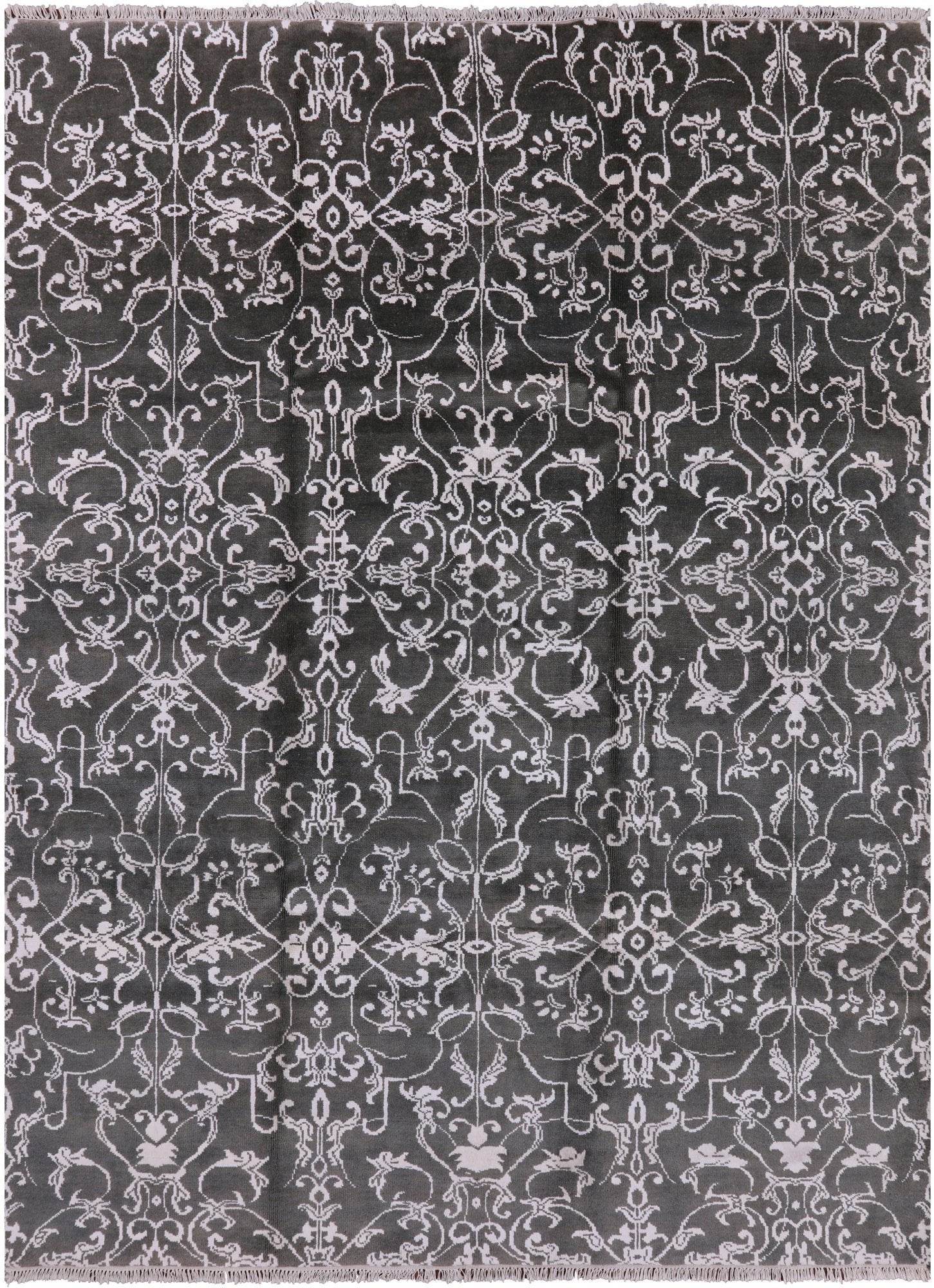 Modern Handmade Wool & Silk Rug - 7' 9" X 10' 5" - Golden Nile