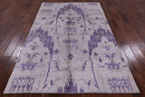 Modern Hand Knotted Silk Rug - 5' 7" X 10' 0'' - Golden Nile