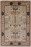 Peshawar Hand Knotted Wool Area Rug - 6' 1" X 9' 0" - Golden Nile