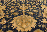 Blue Peshawar Hand Knotted Wool Rug - 12' 1" X 15' 2" - Golden Nile