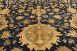 Blue Peshawar Hand Knotted Wool Rug - 12' 1" X 15' 2" - Golden Nile