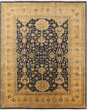 Blue Peshawar Hand Knotted Wool Rug - 12' 1" X 15' 2" - Golden Nile