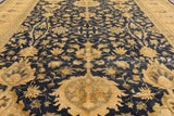 Blue Peshawar Hand Knotted Wool Rug - 12' 1" X 15' 2" - Golden Nile