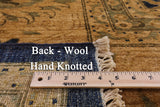 Blue Peshawar Hand Knotted Wool Rug - 12' 1" X 15' 2" - Golden Nile