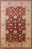 Red Peshawar Handmade Wool Rug - 12' 0" X 17' 7" - Golden Nile