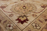 Red Peshawar Handmade Wool Rug - 12' 0" X 17' 7" - Golden Nile