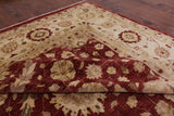 Red Peshawar Handmade Wool Rug - 12' 0" X 17' 7" - Golden Nile