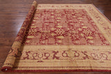 Red Peshawar Hand Knotted Rug - 8' 10" X 12' 5" - Golden Nile