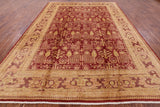 Red Peshawar Hand Knotted Rug - 8' 10" X 12' 5" - Golden Nile