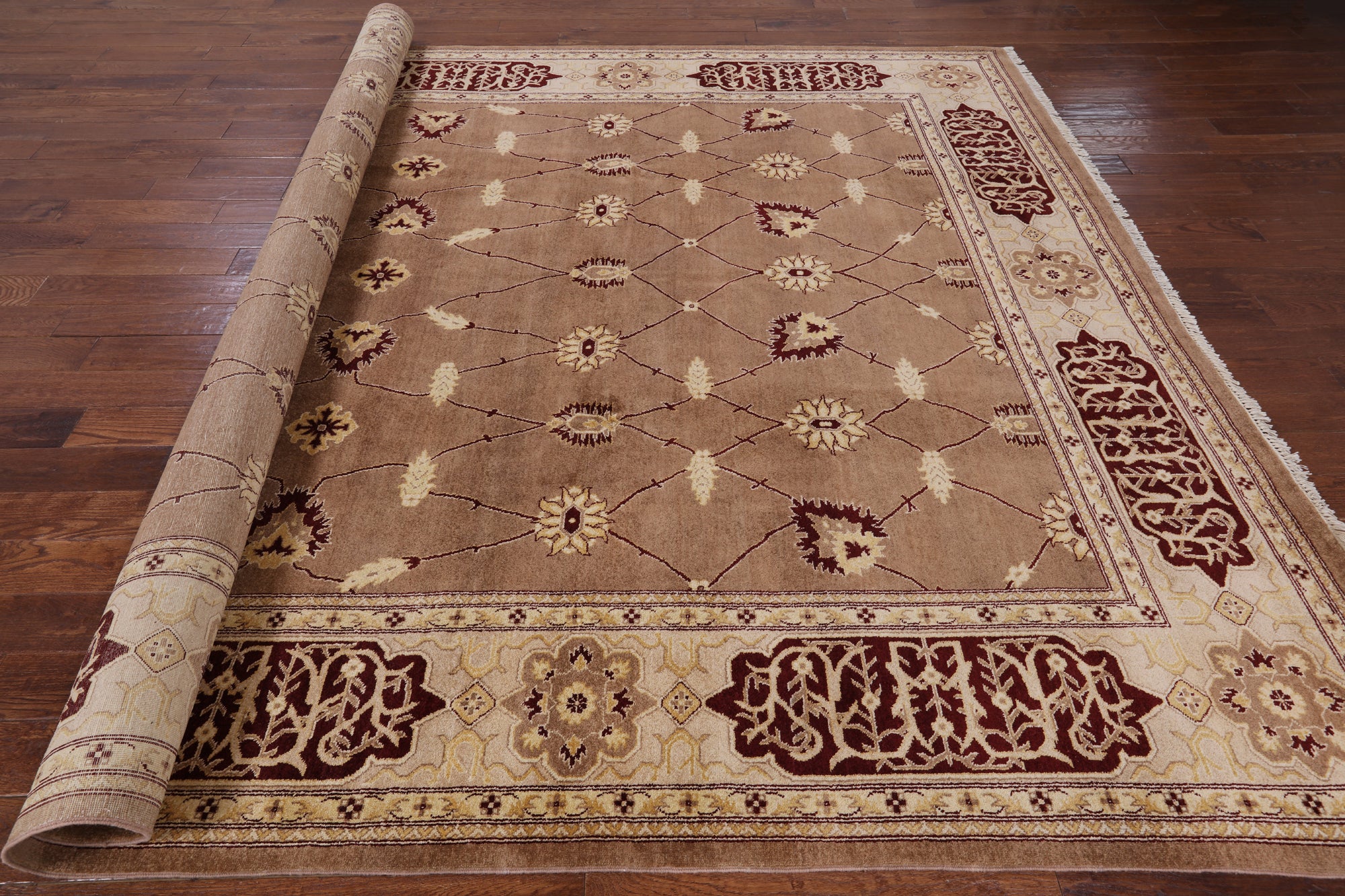 Peshawar Handmade Wool Rug - 10' 1" X 14' 4" - Golden Nile