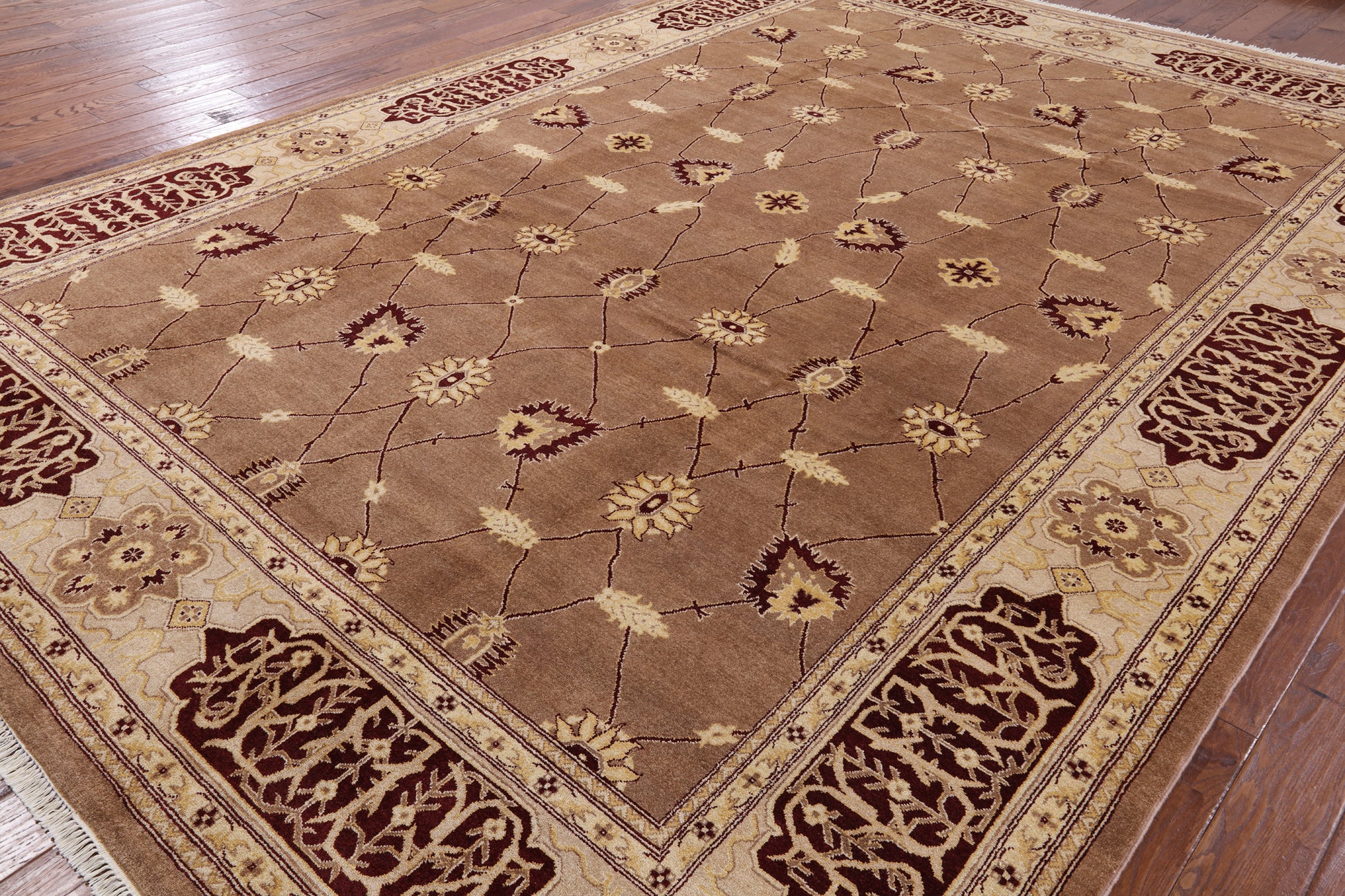 Peshawar Handmade Wool Rug - 10' 1" X 14' 4" - Golden Nile