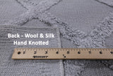 Moroccan Flat Weave Wool & Silk Rug - 9' 1" X 12' 1" - Golden Nile