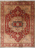 Rust Fine Serapi Hand Knotted Area Rug - 8' 9" X 11' 10" - Golden Nile