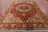 Rust Fine Serapi Hand Knotted Area Rug - 8' 9" X 11' 10" - Golden Nile