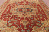 Rust Fine Serapi Hand Knotted Area Rug - 8' 9" X 11' 10" - Golden Nile