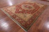 Rust Fine Serapi Hand Knotted Area Rug - 8' 9" X 11' 10" - Golden Nile