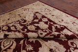 Red Peshawar Hand Knotted Wool Area Rug - 12' 0" X 18' 0" - Golden Nile