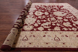 Red Peshawar Hand Knotted Wool Area Rug - 12' 0" X 18' 0" - Golden Nile