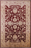 Red Peshawar Hand Knotted Wool Area Rug - 12' 0" X 18' 0" - Golden Nile